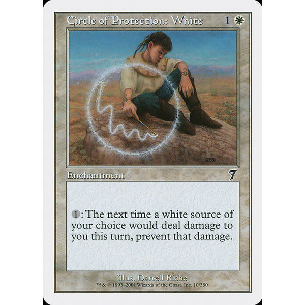 Magic: The Gathering Circle of Protection: White (010) Lightly Played