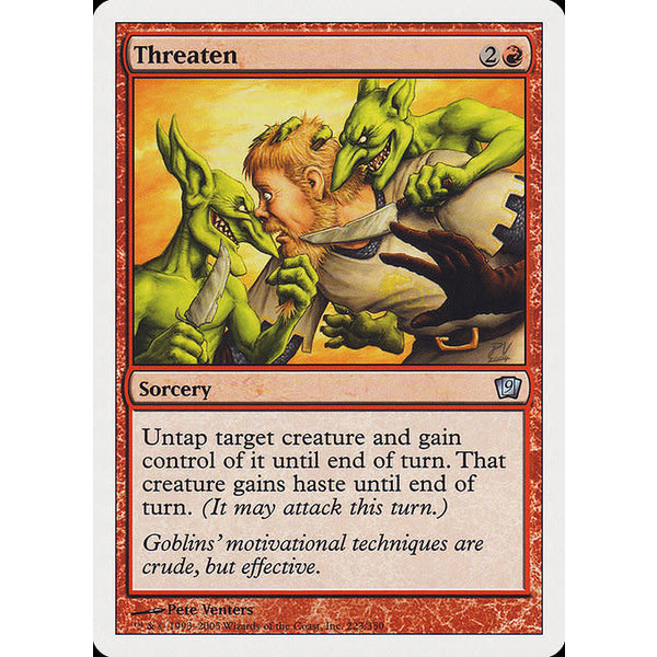 Magic: The Gathering Threaten (223) Damaged