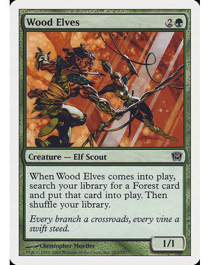 Magic: The Gathering Wood Elves (283) Heavily Played Foil