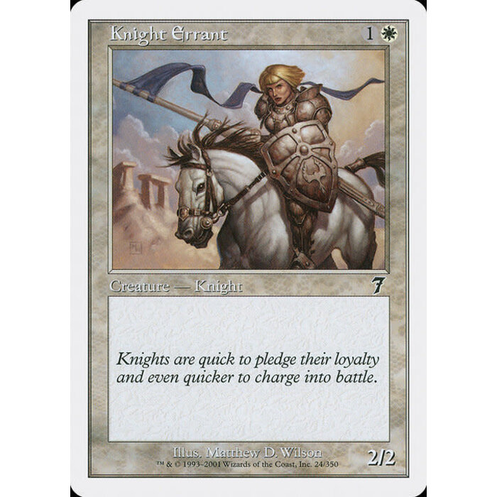 Magic: The Gathering Knight Errant (024) Heavily Played
