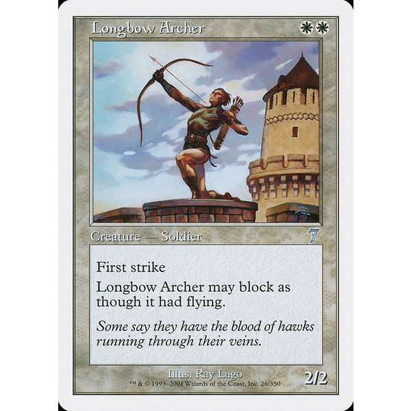 Magic: The Gathering Longbow Archer (026) Lightly Played