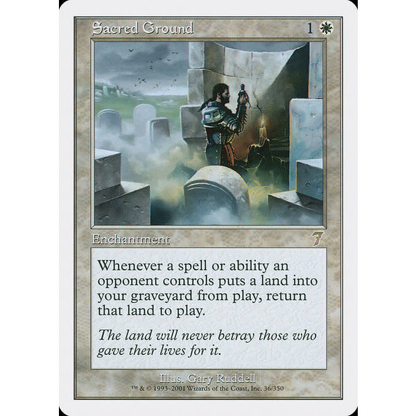 Magic: The Gathering Sacred Ground (036) Heavily Played