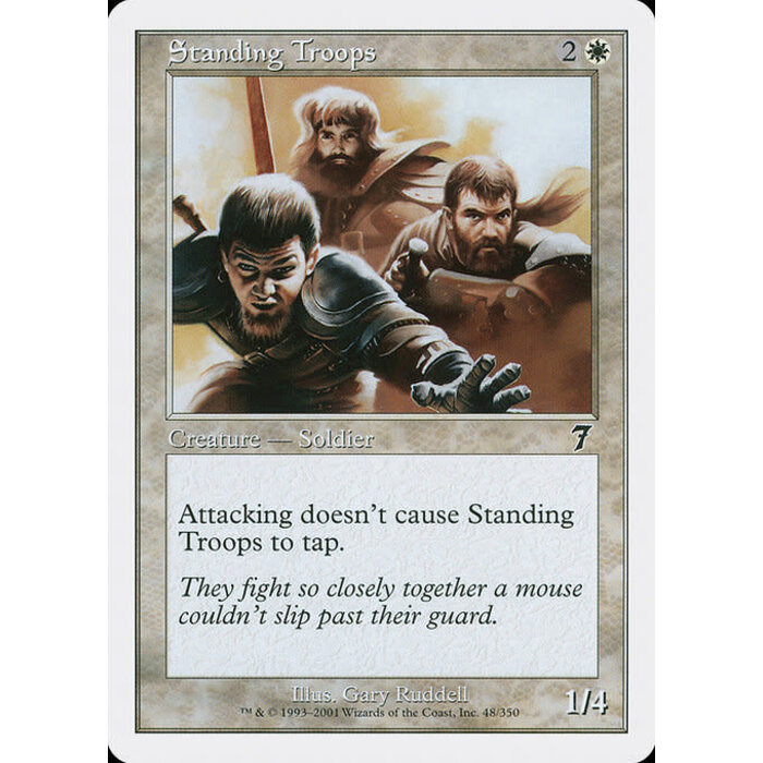 Magic: The Gathering Standing Troops (048) Lightly Played