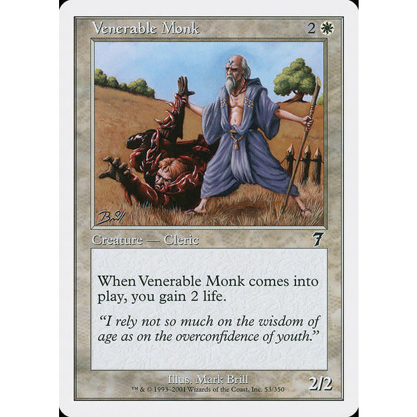 Magic: The Gathering Venerable Monk (053) Lightly Played