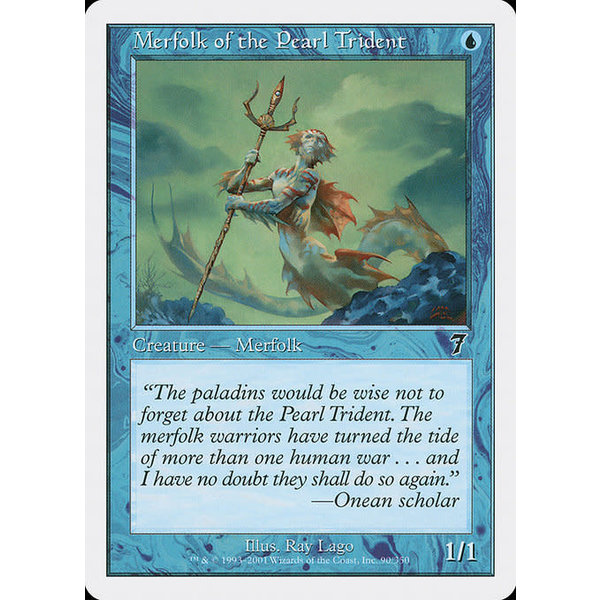 Magic: The Gathering Merfolk of the Pearl Trident (090) Moderately Played