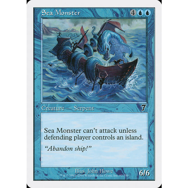 Magic: The Gathering Sea Monster (097) Moderately Played