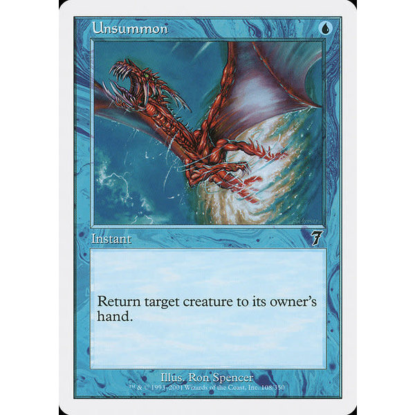 Magic: The Gathering Unsummon (108) Moderately Played