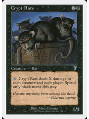 Magic: The Gathering Crypt Rats (125) Lightly Played