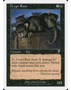 Magic: The Gathering Crypt Rats (125) Lightly Played