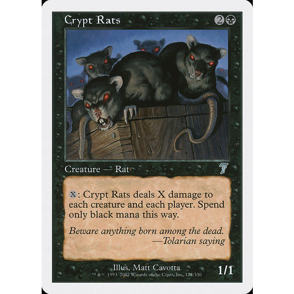 Magic: The Gathering Crypt Rats (125) Lightly Played