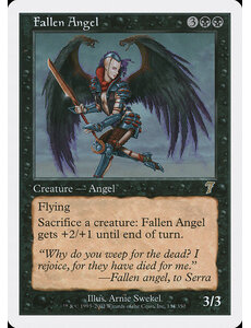 Magic: The Gathering Fallen Angel (134) Damaged