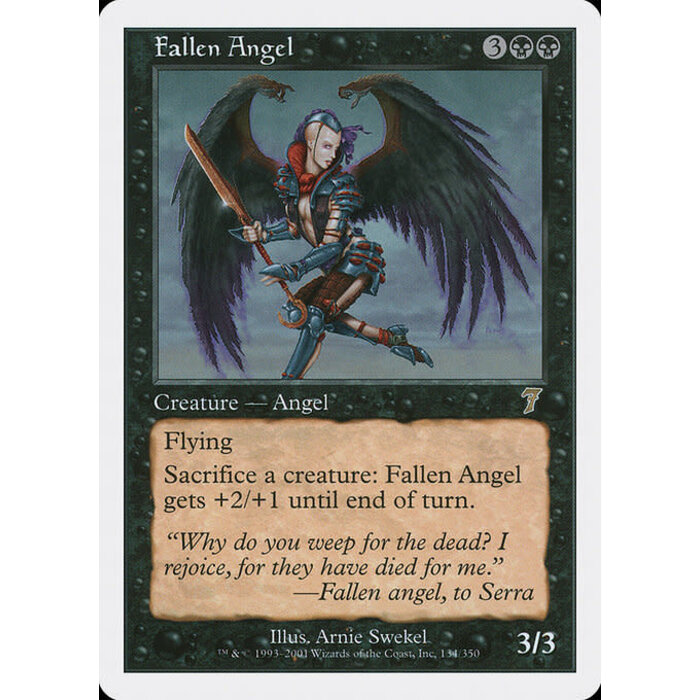 Magic: The Gathering Fallen Angel (134) Lightly Played