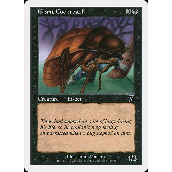 Magic: The Gathering Giant Cockroach (138) Lightly Played