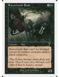 Magic: The Gathering Razortooth Rats (158) Lightly Played