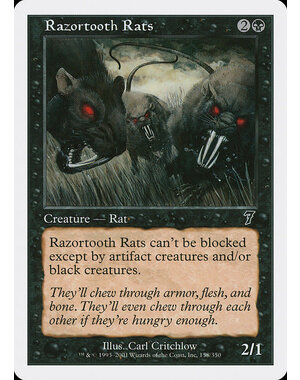 Magic: The Gathering Razortooth Rats (158) Lightly Played