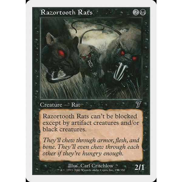 Magic: The Gathering Razortooth Rats (158) Lightly Played