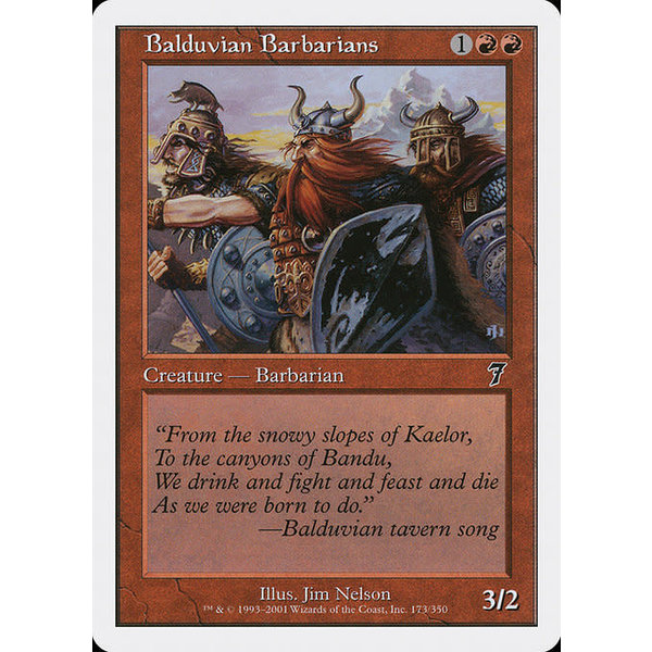 Magic: The Gathering Balduvian Barbarians (173) Lightly Played Foil