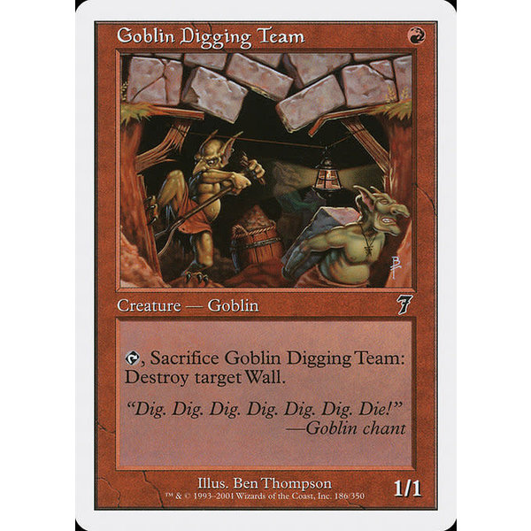 Magic: The Gathering Goblin Digging Team (186) Lightly Played