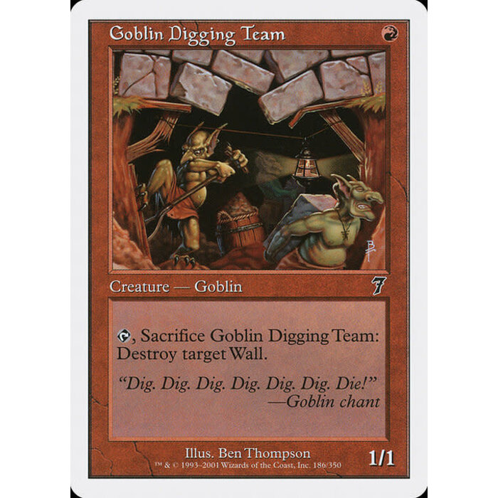 Magic: The Gathering Goblin Digging Team (186) Lightly Played