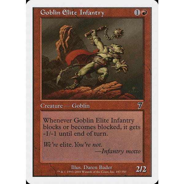 Magic: The Gathering Goblin Elite Infantry (187) Lightly Played