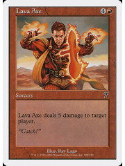 Magic: The Gathering Lava Axe (199) Damaged Foil