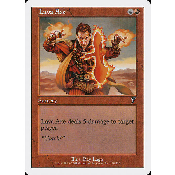 Magic: The Gathering Lava Axe (199) Damaged Foil