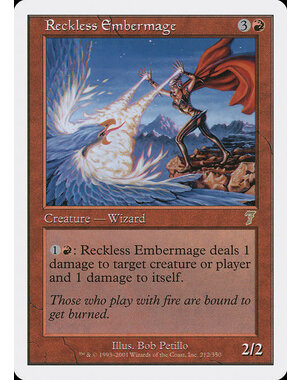 Magic: The Gathering Reckless Embermage (212) Heavily Played