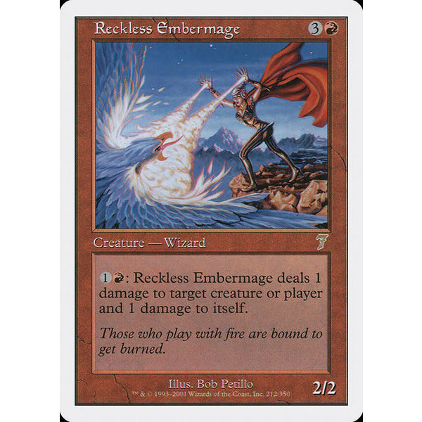 Magic: The Gathering Reckless Embermage (212) Heavily Played