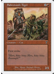 Magic: The Gathering Sabretooth Tiger (215) Lightly Played