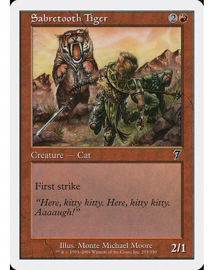 Magic: The Gathering Sabretooth Tiger (215) Lightly Played