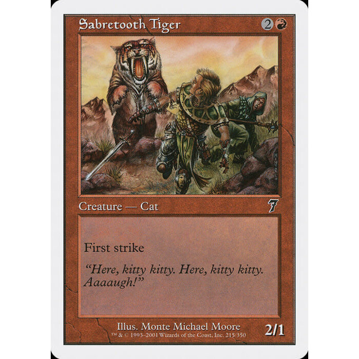 Magic: The Gathering Sabretooth Tiger (215) Lightly Played