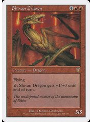 Magic: The Gathering Shivan Dragon (218) Heavily Played
