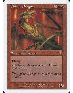 Magic: The Gathering Shivan Dragon (218) Heavily Played