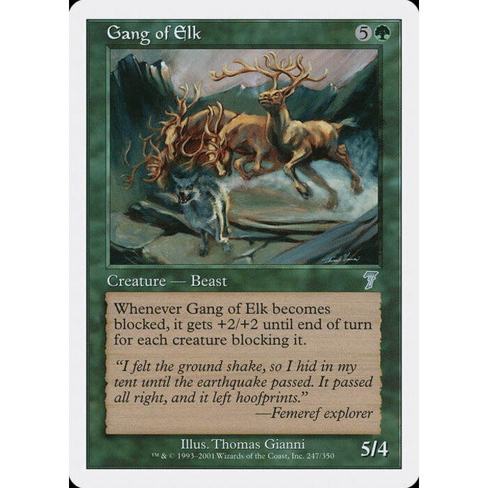 Magic: The Gathering Gang of Elk (247) Lightly Played