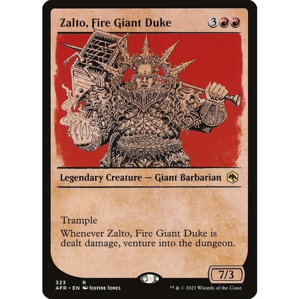 Magic: The Gathering Zalto, Fire Giant Duke (Showcase) (323) Near Mint Foil
