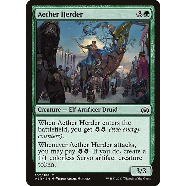 Magic: The Gathering Aether Herder (102) Moderately Played Foil