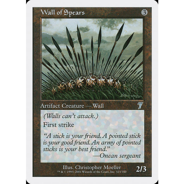 Magic: The Gathering Wall of Spears (323) Lightly Played