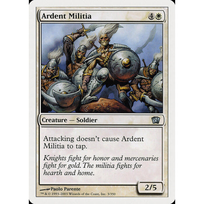 Magic: The Gathering Ardent Militia (003) Moderately Played