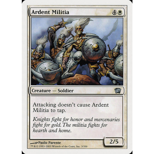 Magic: The Gathering Ardent Militia (003) Moderately Played Foil