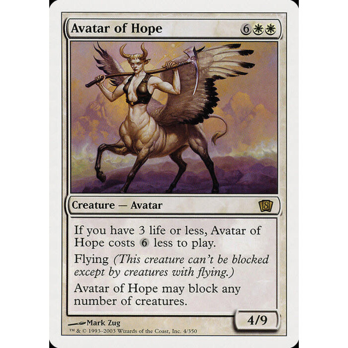 Magic: The Gathering Avatar of Hope (004) Lightly Played