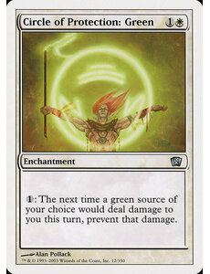 Magic: The Gathering Circle of Protection: Green (012) Lightly Played