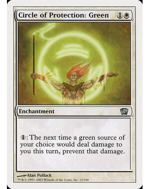 Magic: The Gathering Circle of Protection: Green (012) Lightly Played