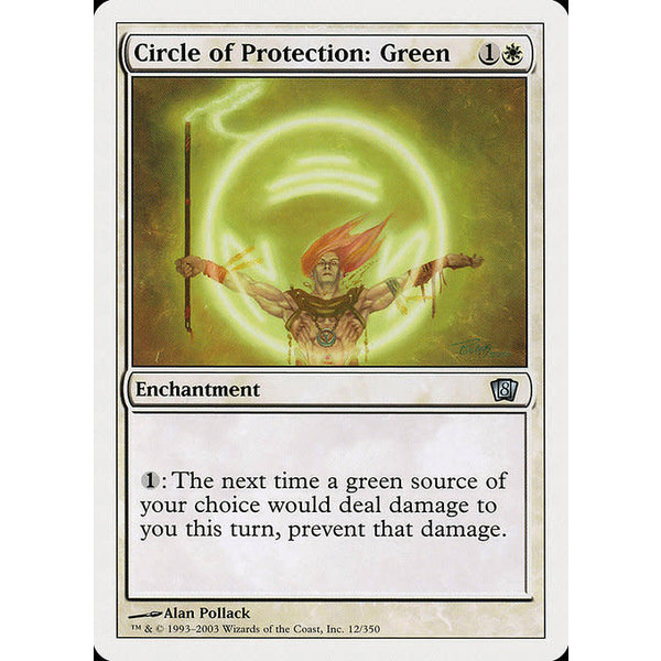 Magic: The Gathering Circle of Protection: Green (012) Lightly Played