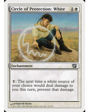 Magic: The Gathering Circle of Protection: White (014) Lightly Played