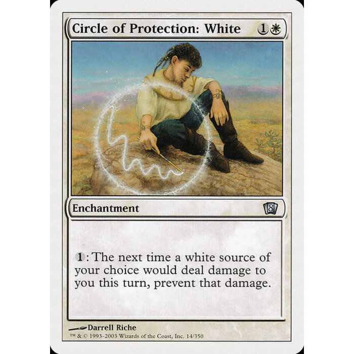 Magic: The Gathering Circle of Protection: White (014) Lightly Played Foil