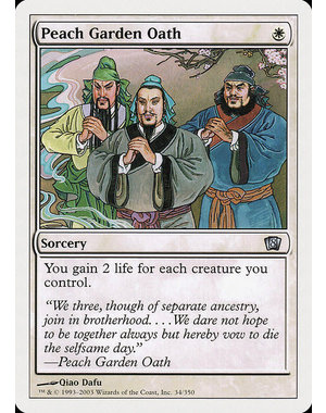 Magic: The Gathering Peach Garden Oath (034) Lightly Played