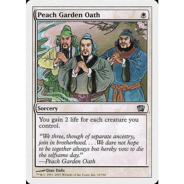 Magic: The Gathering Peach Garden Oath (034) Lightly Played