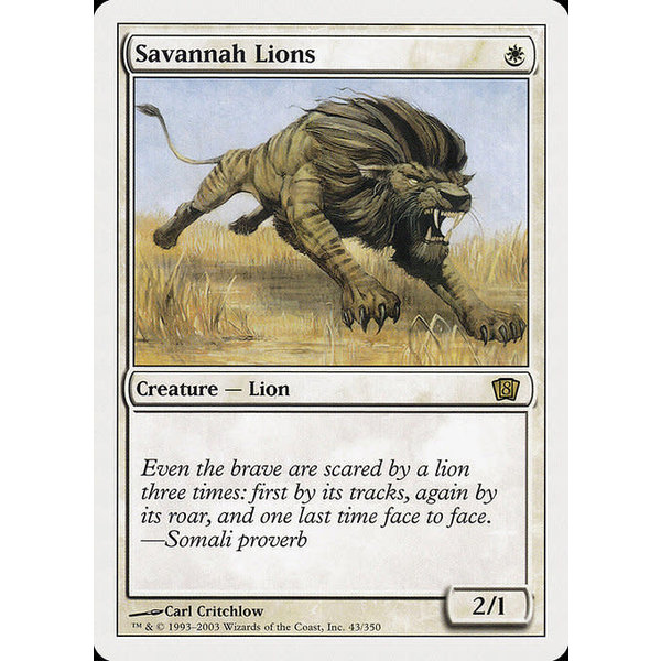 Magic: The Gathering Savannah Lions (043) Moderately Played