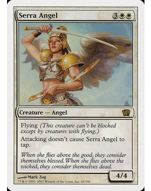Magic: The Gathering Serra Angel (045) Heavily Played