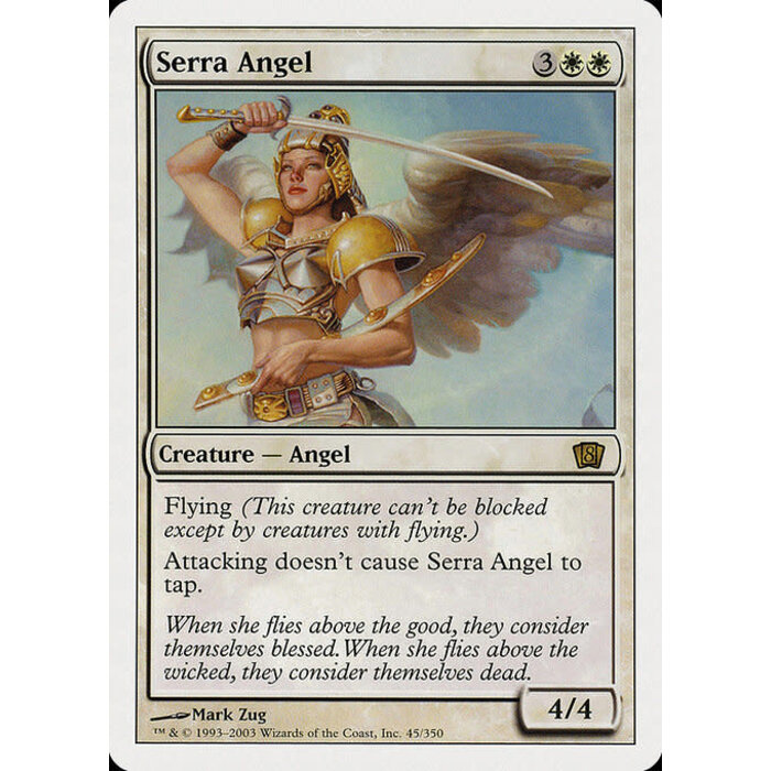 Magic: The Gathering Serra Angel (045) Heavily Played